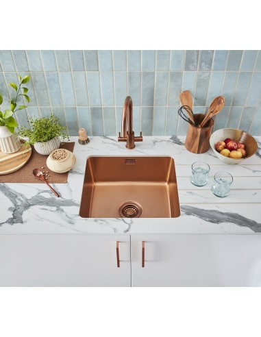 Clearwater Salsa Copper 1.0 Bowl Kitchen Sink Under / Inset PVD SA45RC