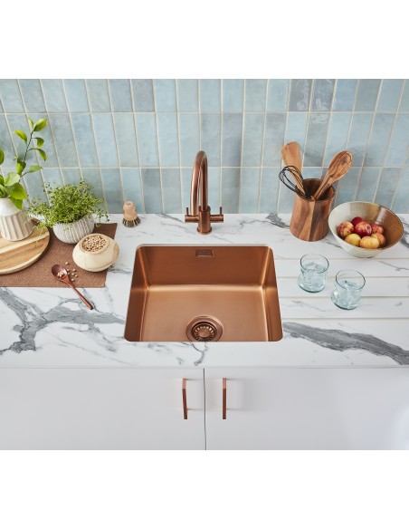 Clearwater Salsa Copper 1.0 Bowl Kitchen Sink Under / Inset PVD SA45RC