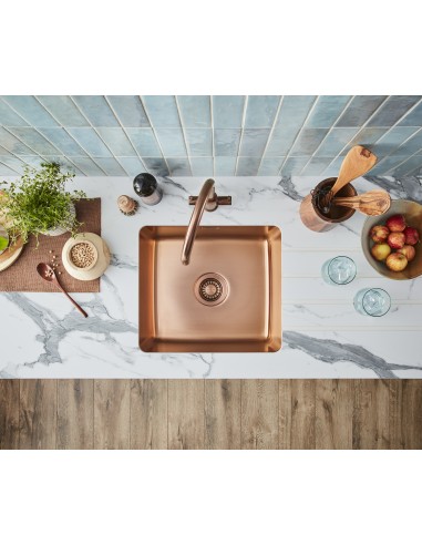 Clearwater Salsa Copper 1.0 Bowl Kitchen Sink Under / Inset PVD SA45RC