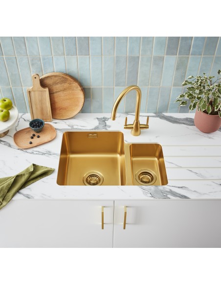 Clearwater Salsa Brass SA55LBB 1.5 Kitchen Sink Undermount PVD