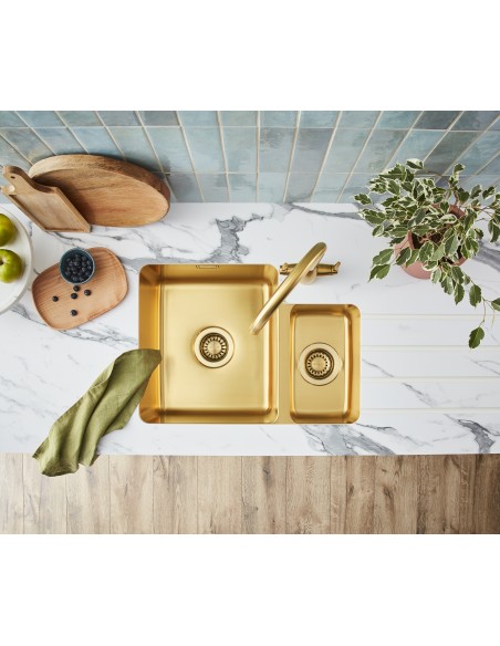 Clearwater Salsa Brass SA55LBB 1.5 Kitchen Sink Undermount PVD