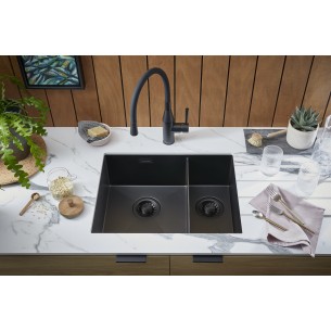 Clearwater Volta VL53LBL Black PVD 1.5 Kitchen Sink Under Inset 2