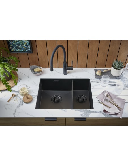 Clearwater Volta VL53LBL Black PVD 1.5 Kitchen Sink Under Inset