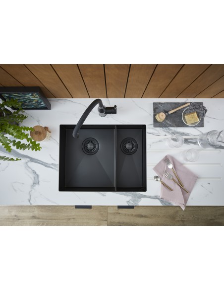 Clearwater Volta VL53LBL Black PVD 1.5 Kitchen Sink Under Inset