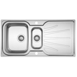 Clearwater Deep Blue 1.5 Bowl Kitchen Sink Brushed Stainless Steel DB15B 2