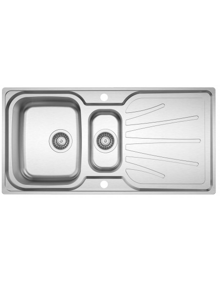 Clearwater Deep Blue 1.5 Bowl Kitchen Sink Brushed Stainless Steel DB15B
