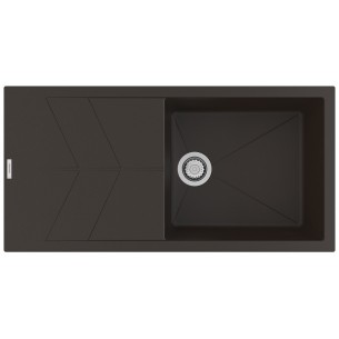 Clearwater RIO D100 Mocha Granite Kitchen Sink & Chrome Waste RIOD100LMC