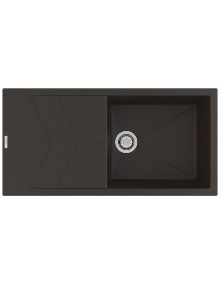 Clearwater RIO D100 Mocha Granite Kitchen Sink & Chrome Waste RIOD100LMC