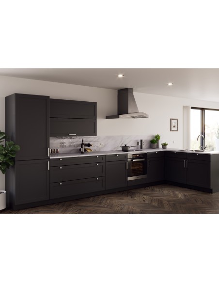Juno Super Matt Black Kitchen doors, stock & bespoke