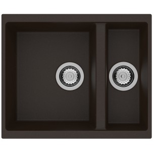 Clearwater Siena Black Mocha granite kitchen sink. Inset topmount or undermount