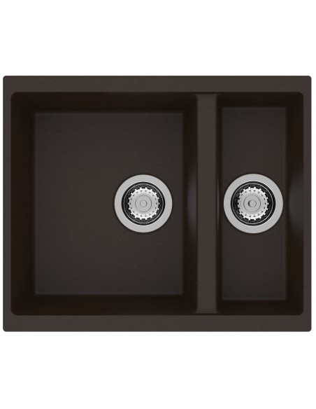 Clearwater Siena Black Mocha granite kitchen sink. Inset topmount or undermount