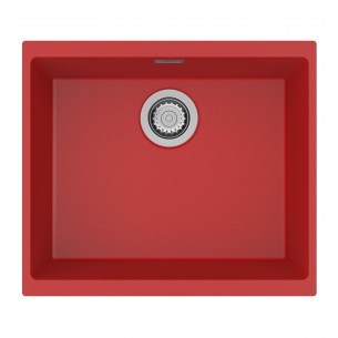 Clearwater Siena 1.0 N500 Kitchen sink Poppy red, waste Inset or undermount