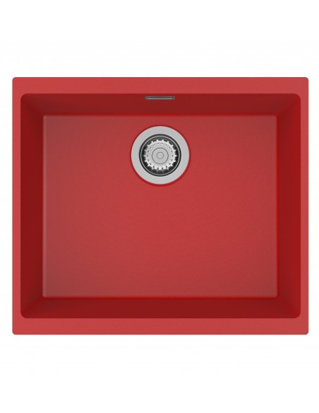 Clearwater Siena 1.0 N500 Kitchen sink Poppy red, waste Inset or undermount
