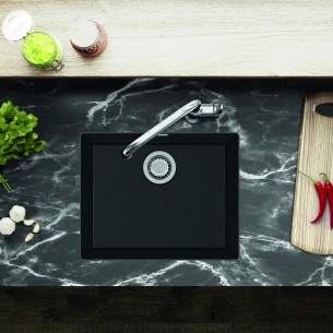 Clearwater Siena 1.0 N500 Kitchen sink Black granite, onyx, waste Inset or undermount