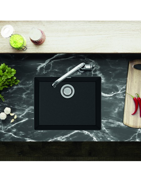 Clearwater Siena 1.0 N500 Kitchen sink Black granite, onyx, waste Inset or undermount