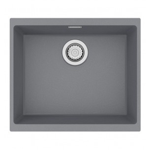 Clearwater Siena 1.0 N500 Kitchen sink Grey Croma granite, waste kit Inset or undermount