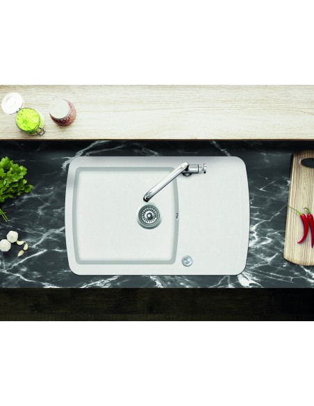 Clearwater Gemini Kitchen Sink Blizzard 1.0 Granite Compact Reversible GEMD100SBL