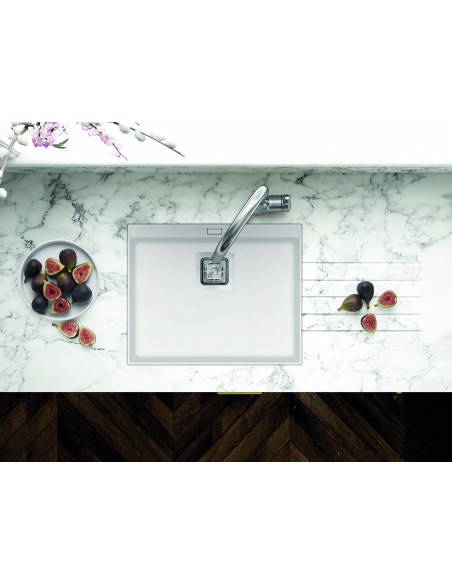 Clearwater Capri Blizzard Kitchen Sink, Large Single Bowl, 555 x 455mm