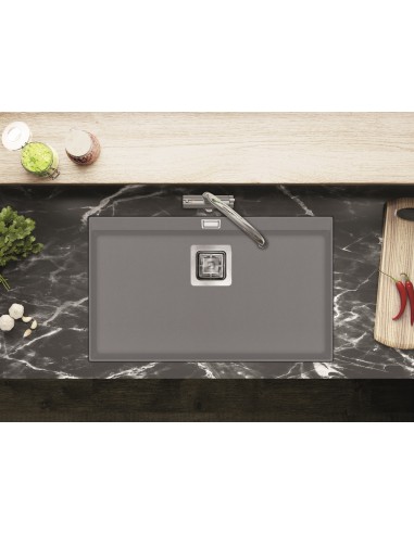 Clearwater Capri Steel Kitchen Sink, Large Single Bowl, 740 x 455mm