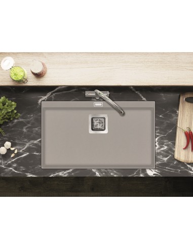 Clearwater Capri Fossil Kitchen Sink, Large Single Bowl, 740 x 455mm