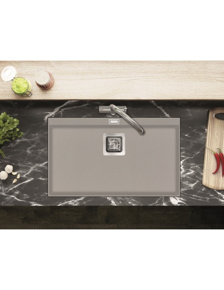 Clearwater Capri Fossil Kitchen Sink, Large Single Bowl, 740 x 455mm