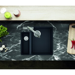 Slate Quarex 1.5 Bowl Kitchen Sink, N150 Nova, Inset or undermount, hardwearing granite