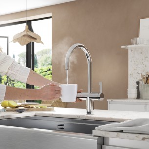 Clearwater Magus 3 in one Chrome kETTLE Hot Kitchen Tap 2