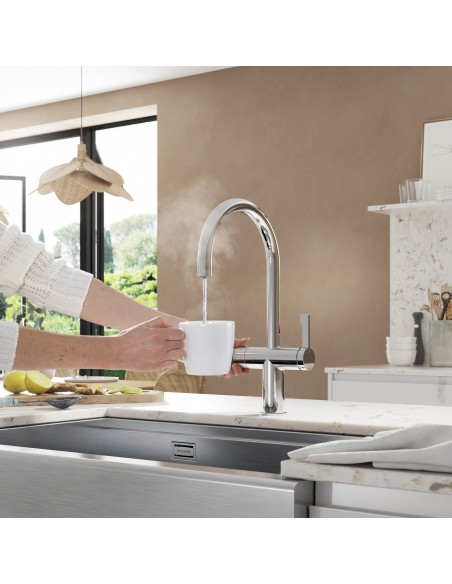 Clearwater Magus 3 in one Chrome kETTLE Hot Kitchen Tap