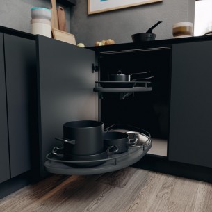 800mm VS Cornerstone Maxx Premea Lava Kitchen Pull Out Blind Corner Storage 5420288