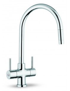 Clearwater Emporia Pull Out Spray Kitchen Tap Chrome Low 0.3 Bar EMPCP 2