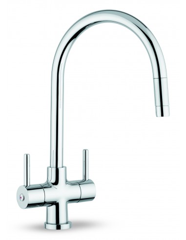 Clearwater Emporia Pull Out Spray Kitchen Tap Chrome Low 0.3 Bar EMPCP