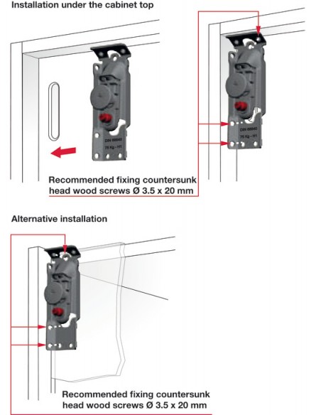 Libra Concealed Cabinet Hanger H1 Unhanded Wall Cabinet Fixing 29041900