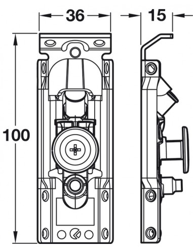 Libra Concealed Cabinet Hanger H1 Unhanded Wall Cabinet Fixing 29041900