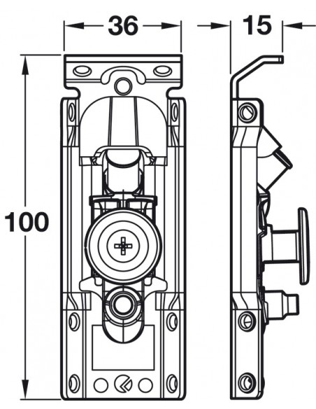Libra Concealed Cabinet Hanger H1 Unhanded Wall Cabinet Fixing 29041900