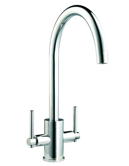 Clearwater Rococo Chrome Kitchen Tap Twin Lever Twist & Spray WRAS ROC2CP