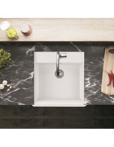 Thomas Denby Ashton Butler Kitchen Sink + Tap Ledge 600mm Ceramic ASH60