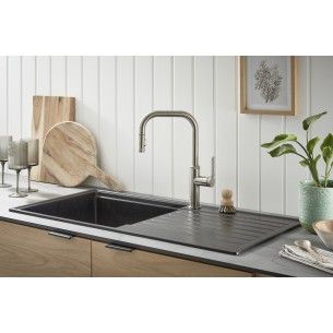 Clearwater Pioneer Brushed Nickel Spray Pull Out Kitchen Tap WRAS PIL40BN 2