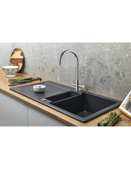 Clearwater Loretto Kitchen Tap, Double levers Chrome LOR10CP