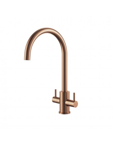 Clearwater Loreto Kitchen Tap, Double levers Brushed Copper LOR10BC