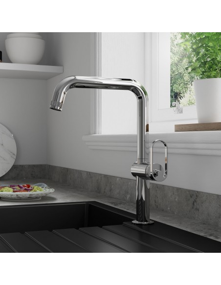 Clearwater Juno Chrome Kitchen Tap Single Lever 360° WRAS Approved JUL10CP