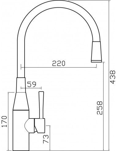 Clearwater Morpho Flexi hose kitchen tap Brushed Nickel Tap with coloured hose
