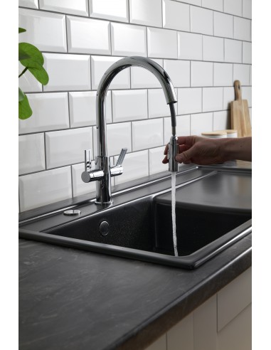 Clearwater Kira Kitchen Spray Pull Out Tap Polished Chrome WRAS Approved "C" KIR30CP
