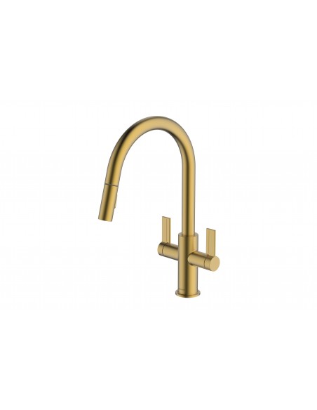 Clearwater Kira Spray Tap Kitchen Pull Out Brushed Brass WRAS Approved KIR30BB