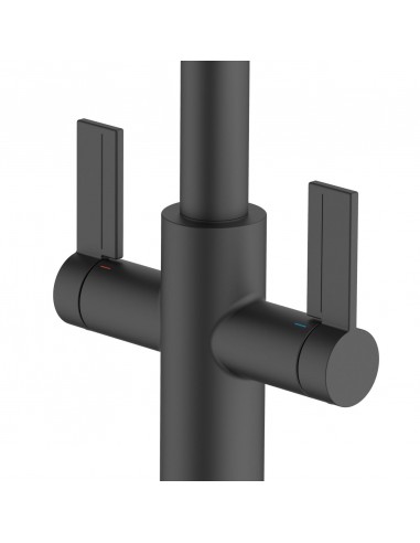 Clearwater Kira Pull Out Kitchen Spray Tap Matt Black "C" Spout KIR30MB