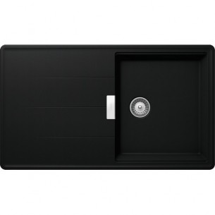 Schock Tia D100 Puro Black Cristadur Granite Kitchen Sink + Access