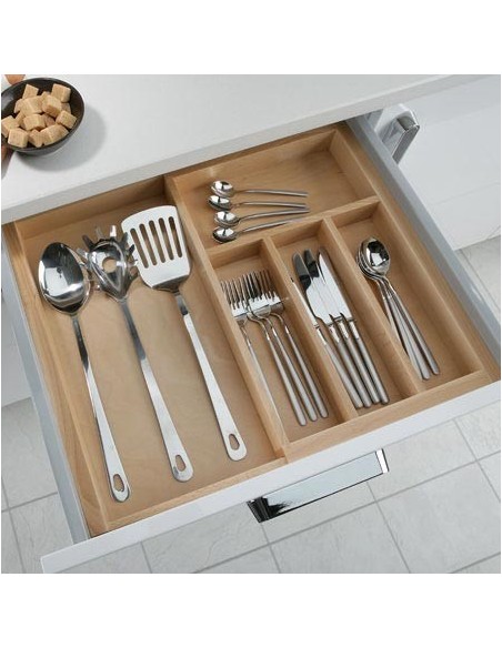 400/600mm Expanding Beech Cutlery ExTray 420mm Depth Drawer Insert 55698301