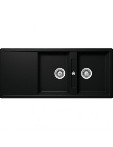 Schock Mono D200 Puro Black Granite Cristadur Kitchen Sink Waste SALE