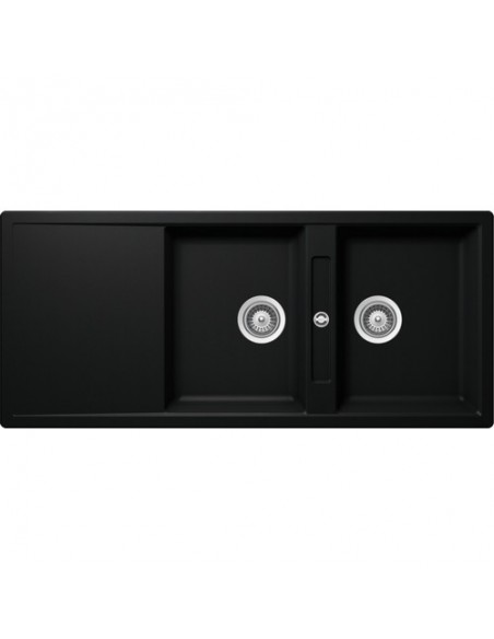 Schock Mono D200 Puro Black Granite Cristadur Kitchen Sink Waste SALE