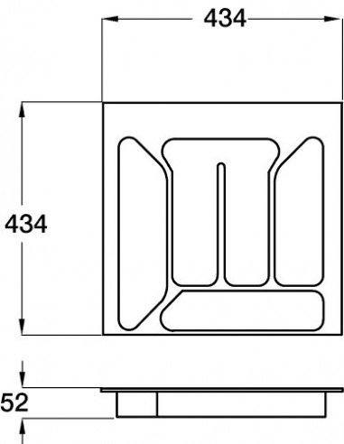 Cutlery Tray Inserts 434mm Depth