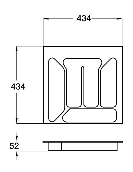 Cutlery Tray Inserts 434mm Depth
